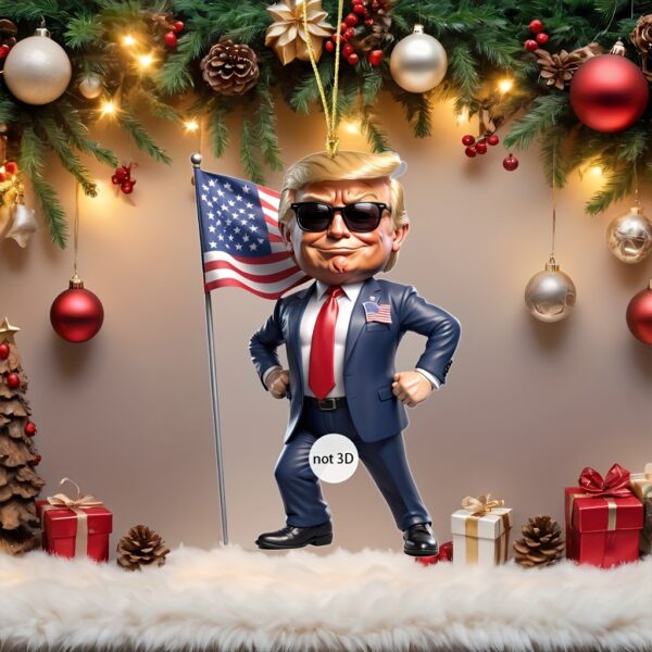 3pcs Set of Acrylic Trump Cartoon Pendants - Image 4