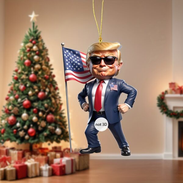 3pcs Set of Acrylic Trump Cartoon Pendants - Image 8