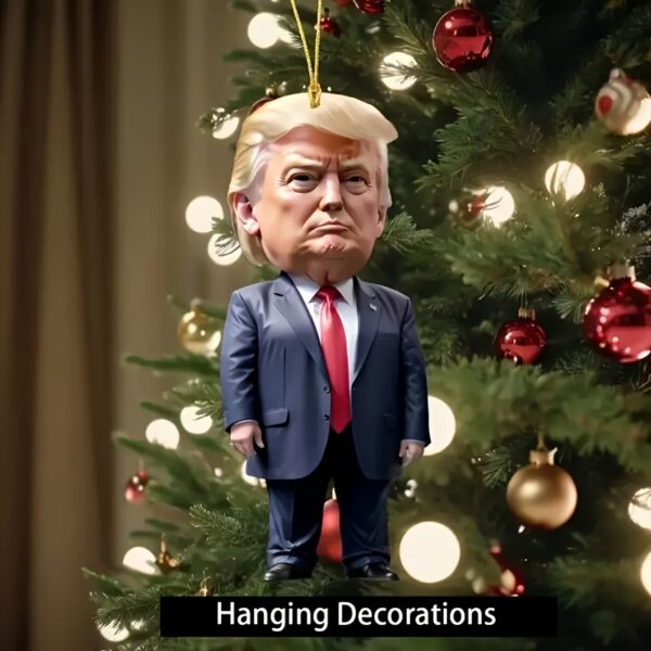 Donald Trump 3-Piece Acrylic Car and Christmas Tree Ornaments - Image 6