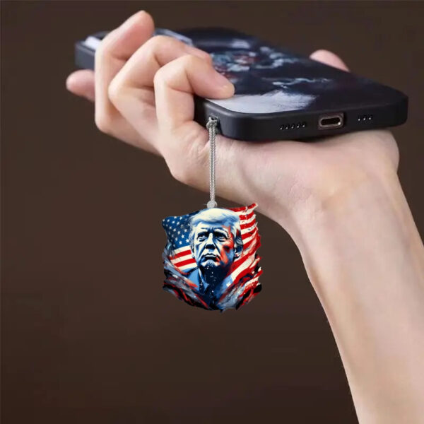 Trump 2024 Take Back America Acrylic Car Ornament and Keychain - 3 Pieces - Image 4