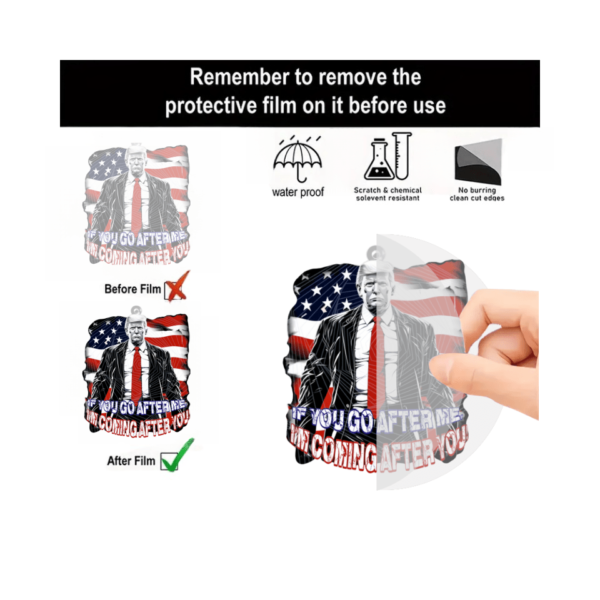 Trump 2024 Take Back America Acrylic Car Ornament and Keychain - 3 Pieces - Image 7