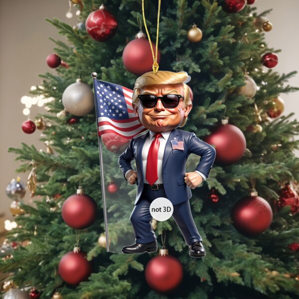 3pcs Set of Acrylic Trump Cartoon Pendants - Image 5