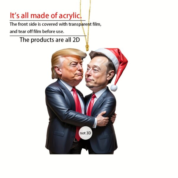 Ornamento de Resina em Acrílico Trump & Musk - B Mart Brasil - Image 5