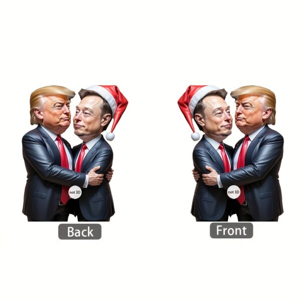 Ornamento de Resina em Acrílico Trump & Musk - B Mart Brasil - Image 4