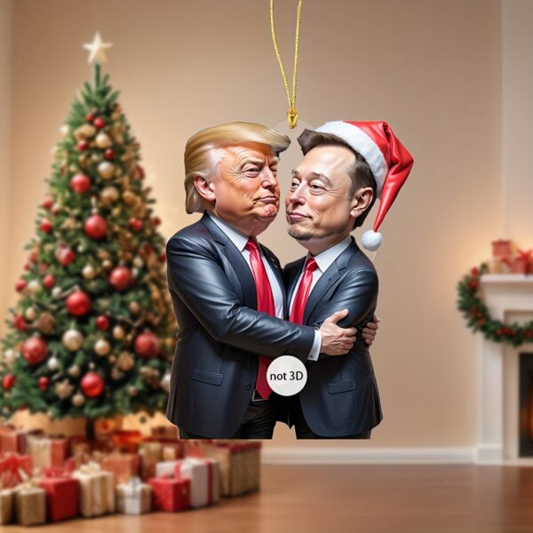Ornamento de Resina em Acrílico Trump & Musk - B Mart Brasil - Image 2