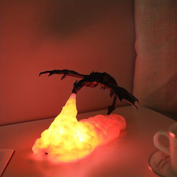 Fire Dragon 3D Night Light Table Lamp for Bedroom and Office - Image 5