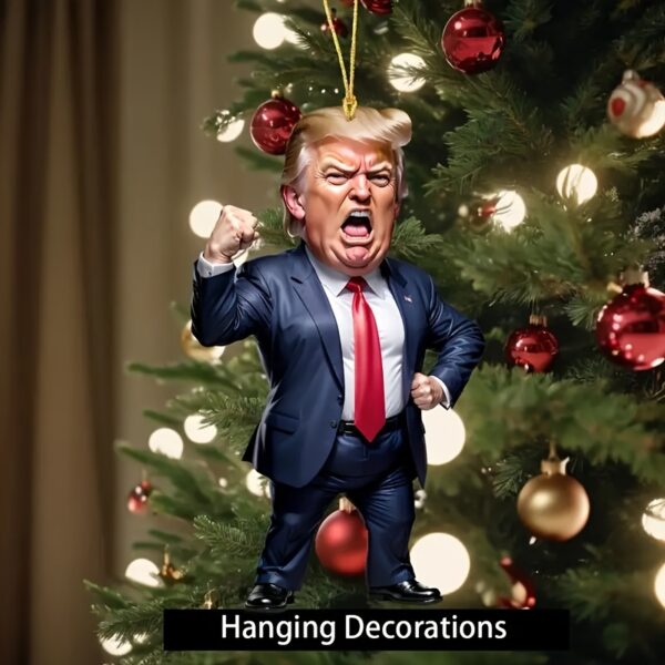Trump-inspired acrylic car and Christmas tree ornament - Image 8