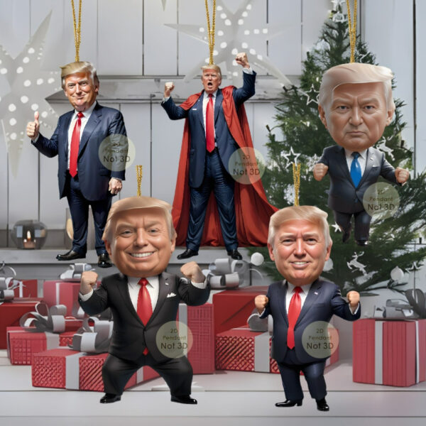Ornamento de resina acrílica inspirado em Trump com 5 peças - B Mart Brasil - Image 4