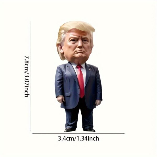 Donald Trump 3-Piece Acrylic Car and Christmas Tree Ornaments - Image 3