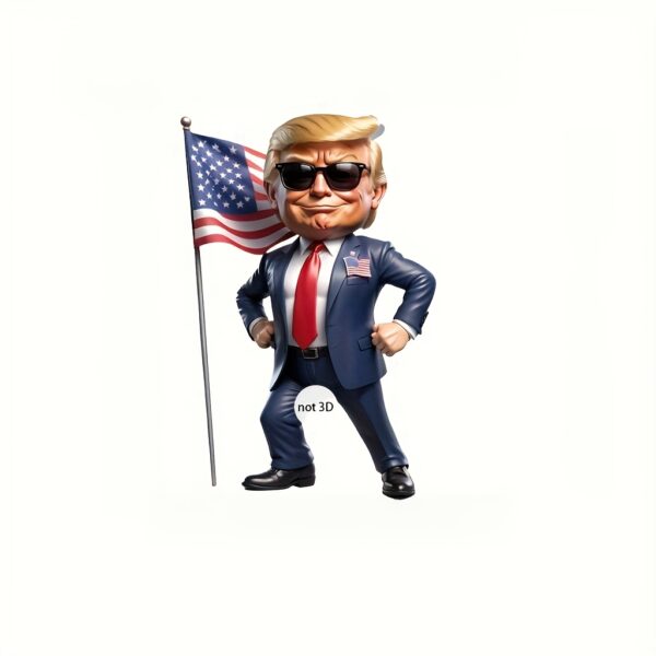 3pcs Set of Acrylic Trump Cartoon Pendants - Image 6
