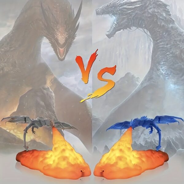 Fire Dragon 3D Night Light Table Lamp for Bedroom and Office - Image 9