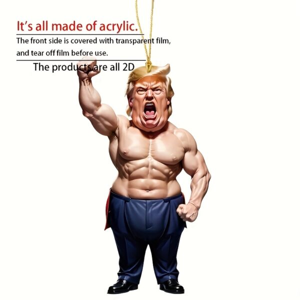 Trump-inspired acrylic car and Christmas tree ornament - Image 5