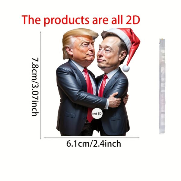Ornamento de Resina em Acrílico Trump & Musk - B Mart Brasil - Image 7