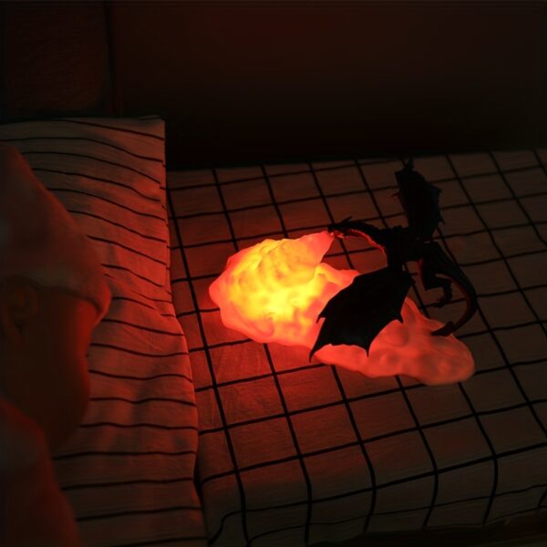 Fire Dragon 3D Night Light Table Lamp for Bedroom and Office - Image 4