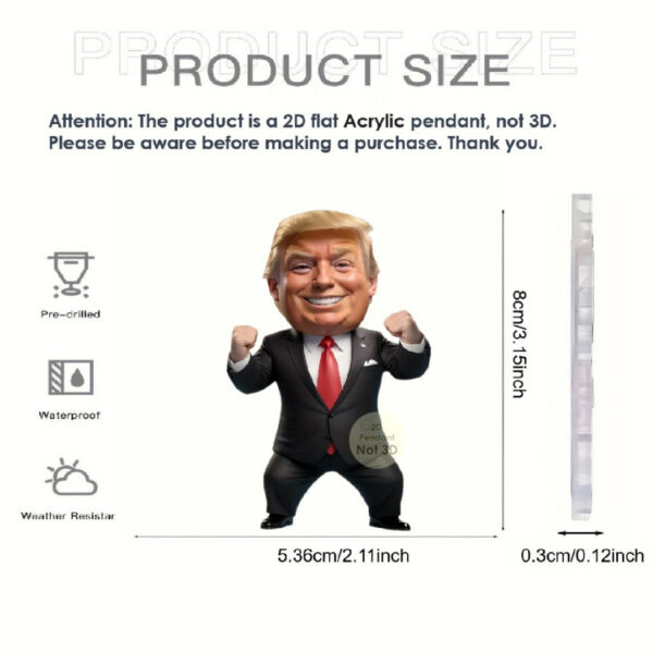 Ornamento de resina acrílica inspirado em Trump com 5 peças - B Mart Brasil - Image 3