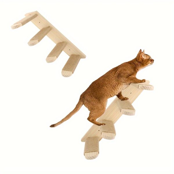 Poste de Arranhar de Sisal com Escada e Poleiro - Conforto e Durabilidade para seu Gato - Image 4