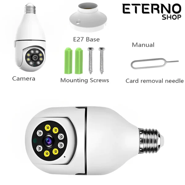 Câmera de Segurança Wifi Ip Sem Fio 360 Aplicativo Full HD - Image 9