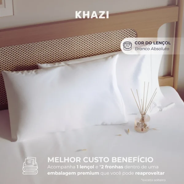 Jogo de Lençol 3 peças 500 Fios Cama Solteiro Casal Queen King Micro Percal Penteado e Acetinado - Image 3