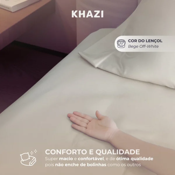 Jogo de Lençol 3 peças 500 Fios Cama Solteiro Casal Queen King Micro Percal Penteado e Acetinado - Image 6