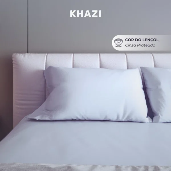 Jogo de Lençol 3 peças 500 Fios Cama Solteiro Casal Queen King Micro Percal Penteado e Acetinado - Image 2