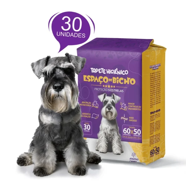 Tapete Higiênico Espaço de Bicho para Cães 50x60cm 30 Unidades